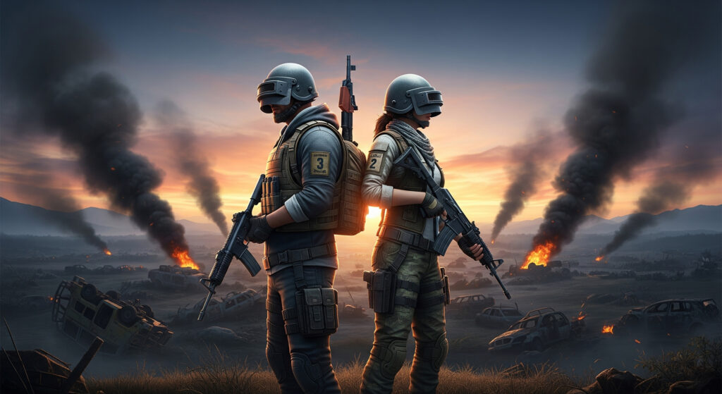 Bermain PUBG salah satu game terbaik sepanjang masa/ ilustrasi by matador168 studio